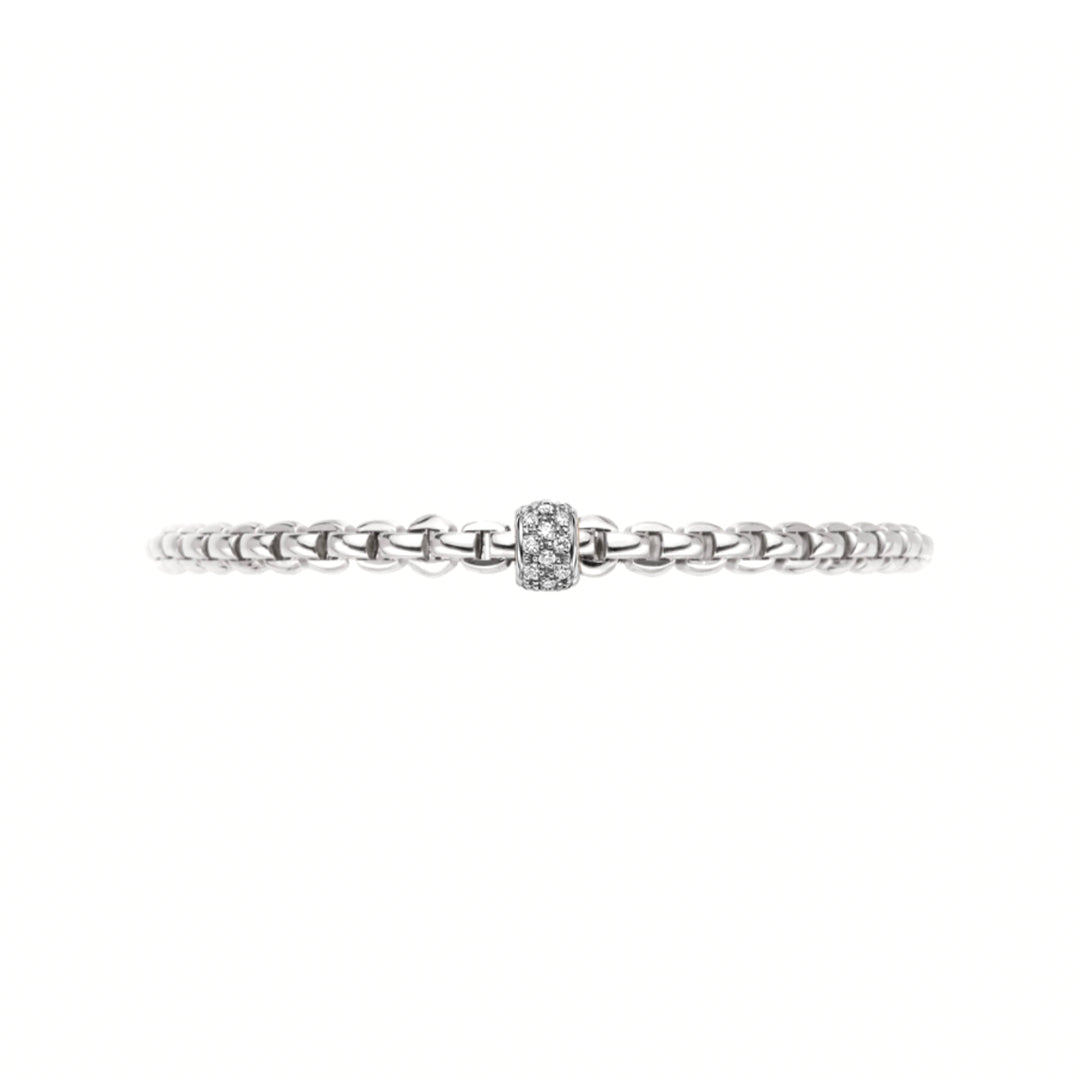 Fope 18ct White Gold Eka Tiny Flex'it Diamond Bracelet