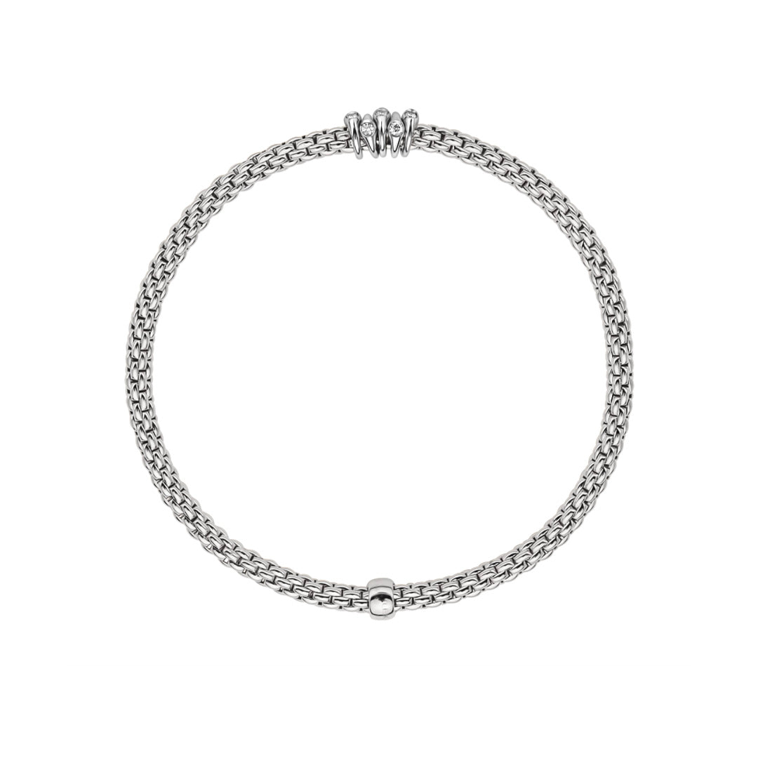 Fope Prima 18ct White Gold Diamond Bracelet