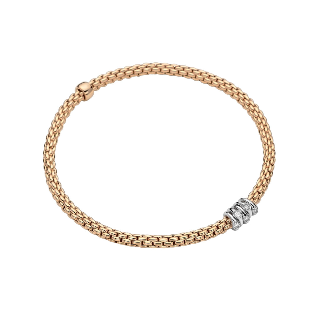 Fope Prima 18ct Rose Gold Diamond Bracelet