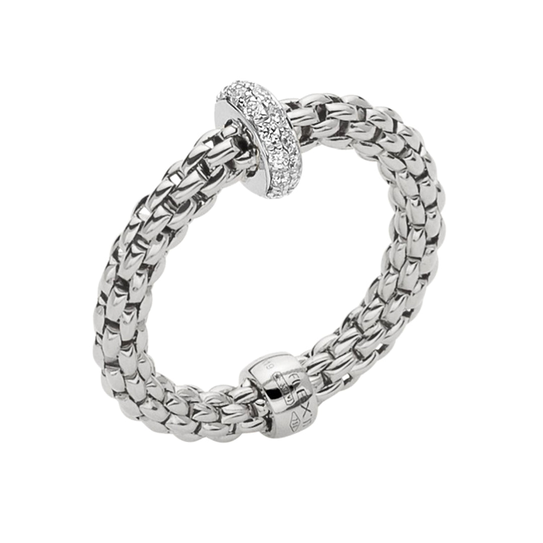 Fope Prima Flex'it 18ct White Gold Diamond Ring
