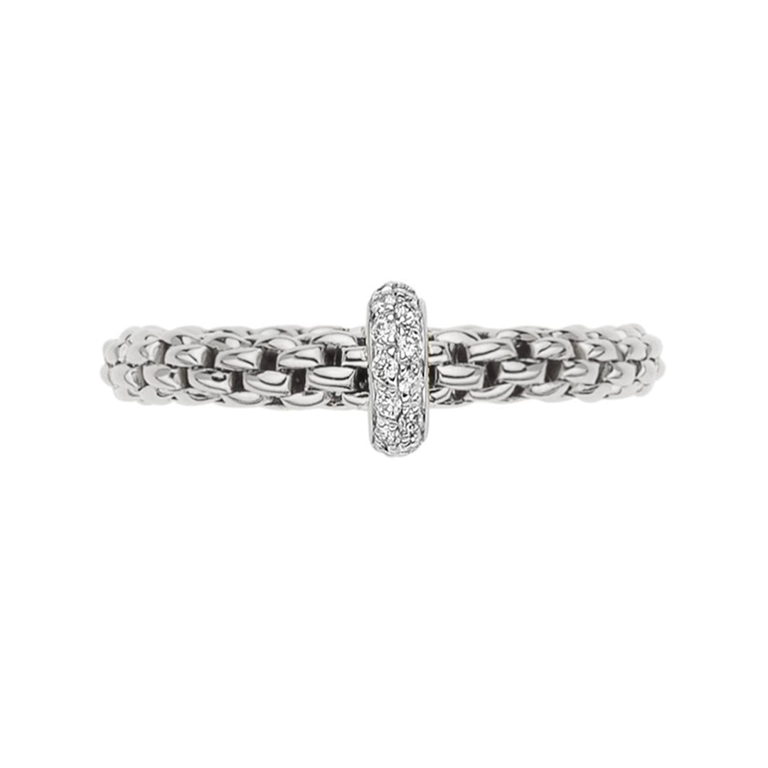 Fope Prima Flex'it 18ct White Gold Diamond Ring