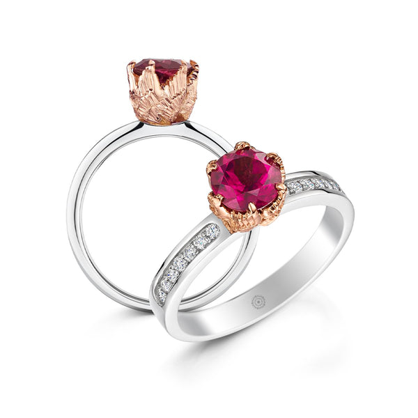 Angelic Raspberry Engagement Ring