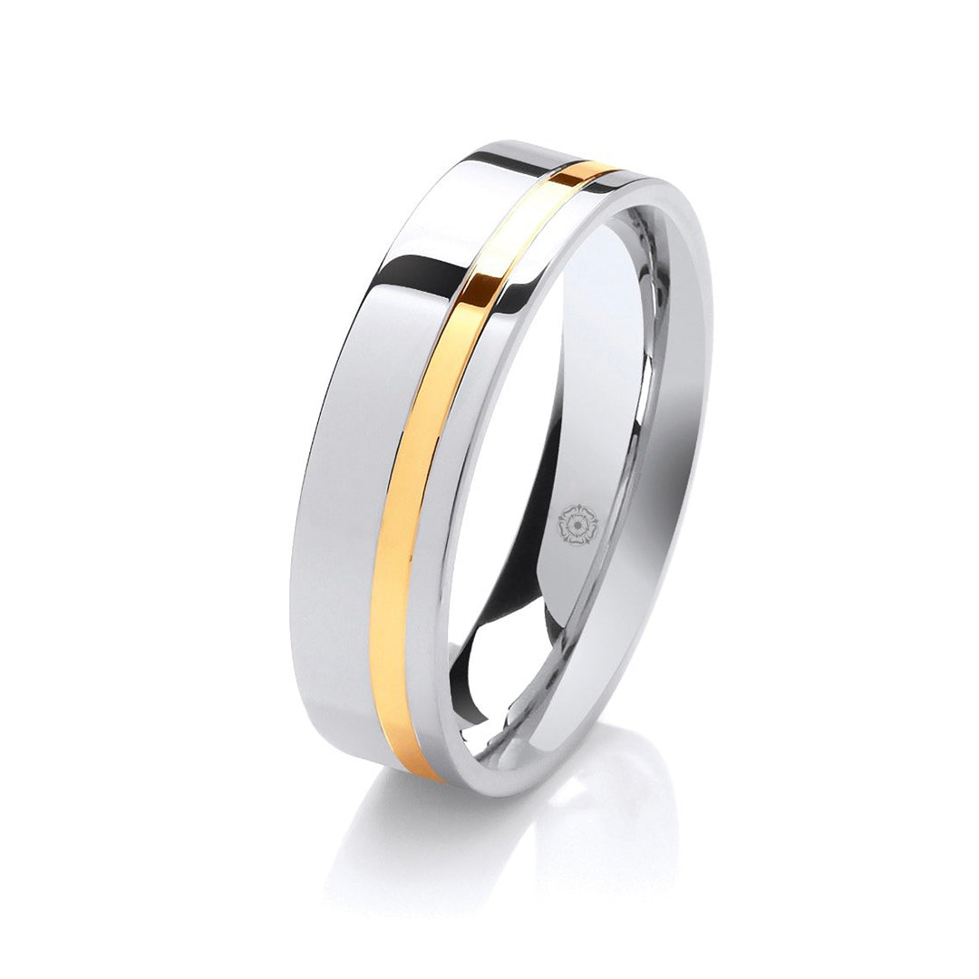 Men's Two-Tone Brandsby Wedding Band