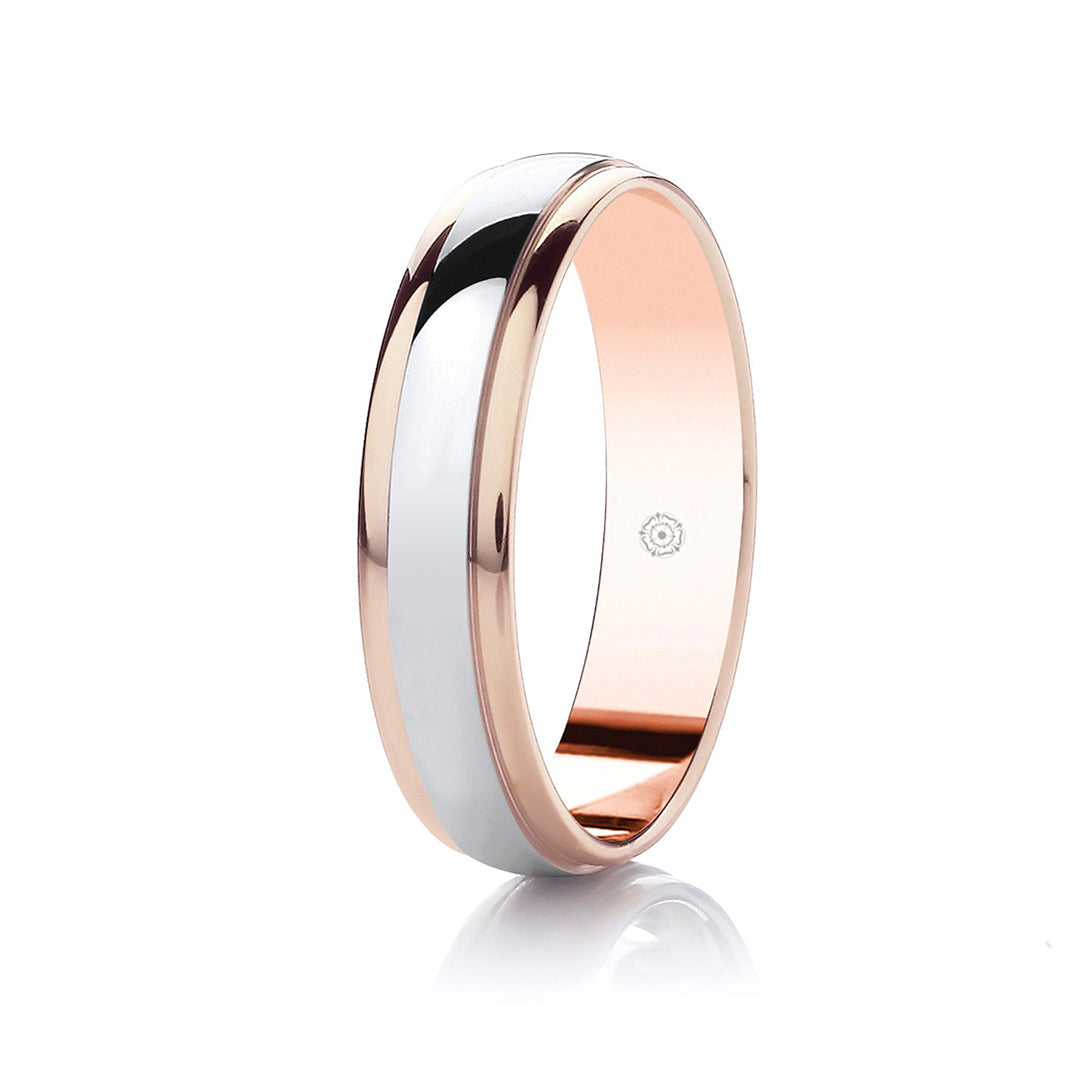 Men's Two-Tone Oxford Wedding Band