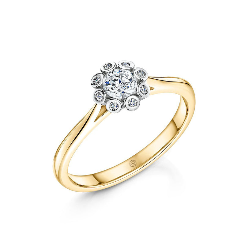 Dandelion Yellow Gold Engagement Ring