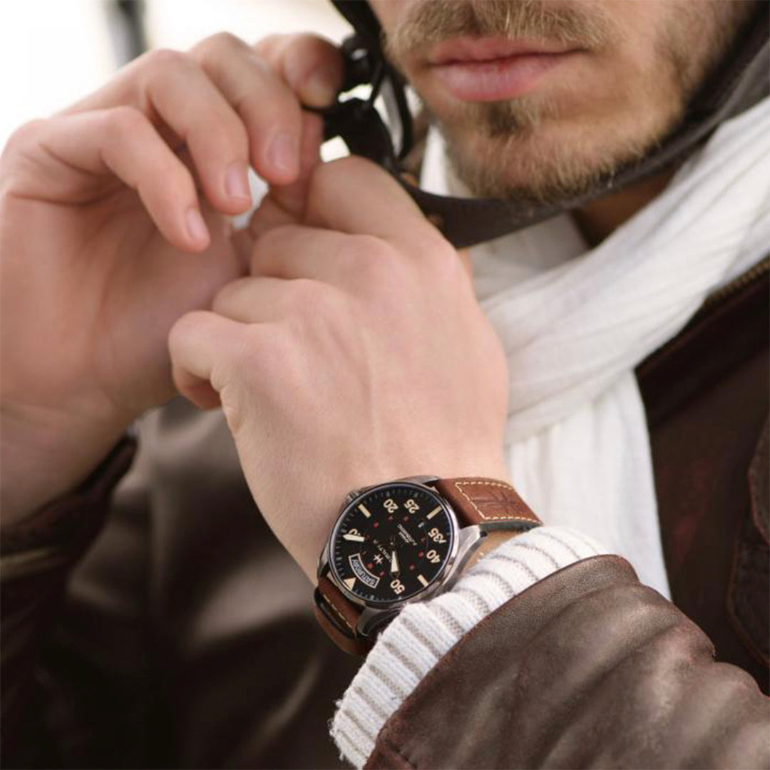Hamilton Khaki Aviation Automatic Brown Mens Watch