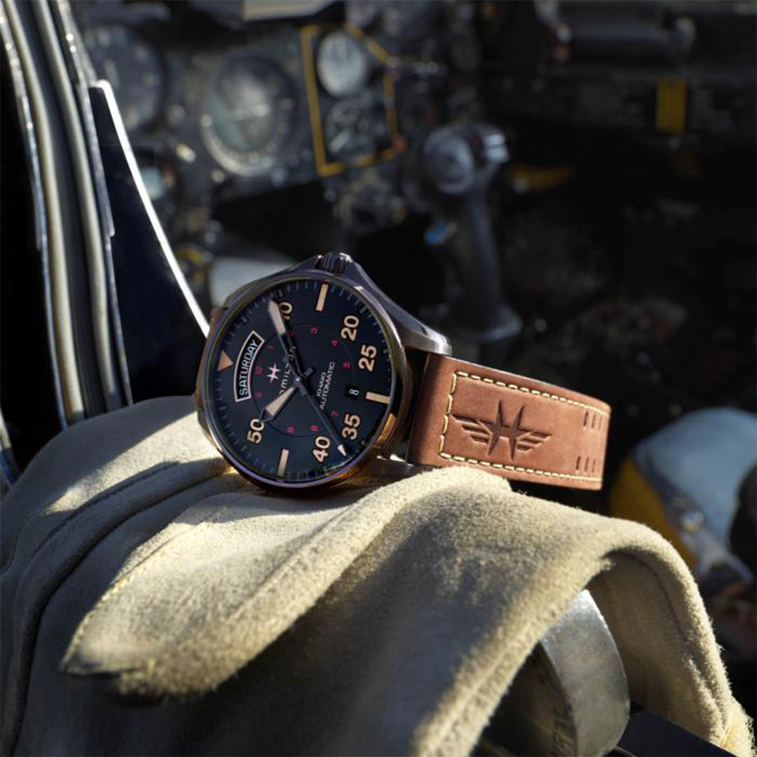 Hamilton Khaki Aviation Automatic Brown Mens Watch