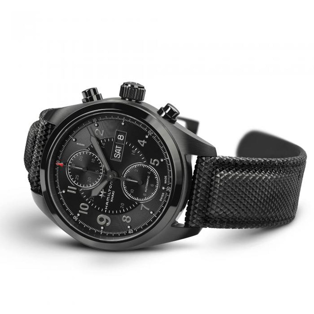 Hamilton Khaki Field Automatic Chronograph Black Mens Watch