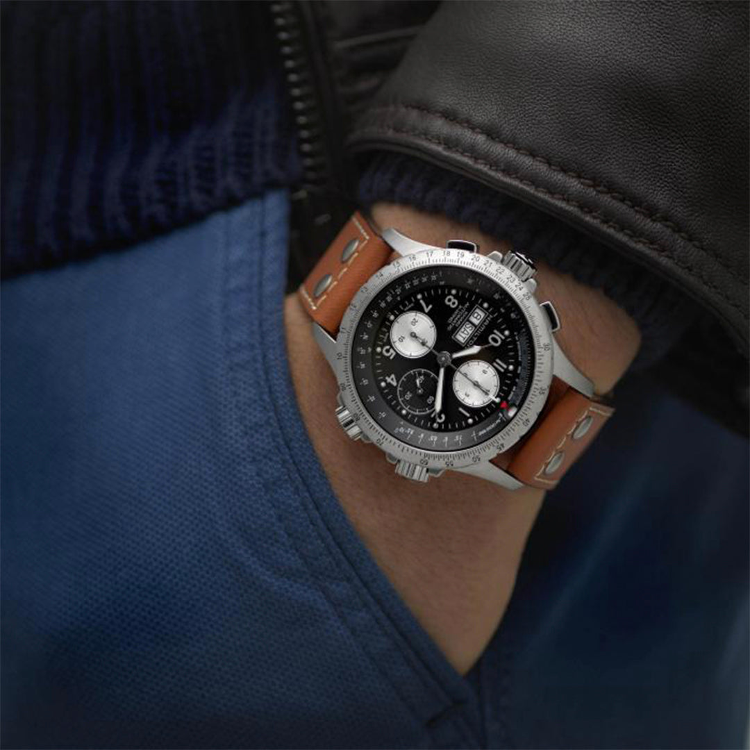 Hamilton Khaki Aviation Automatic Chronograph Silver Mens Watch