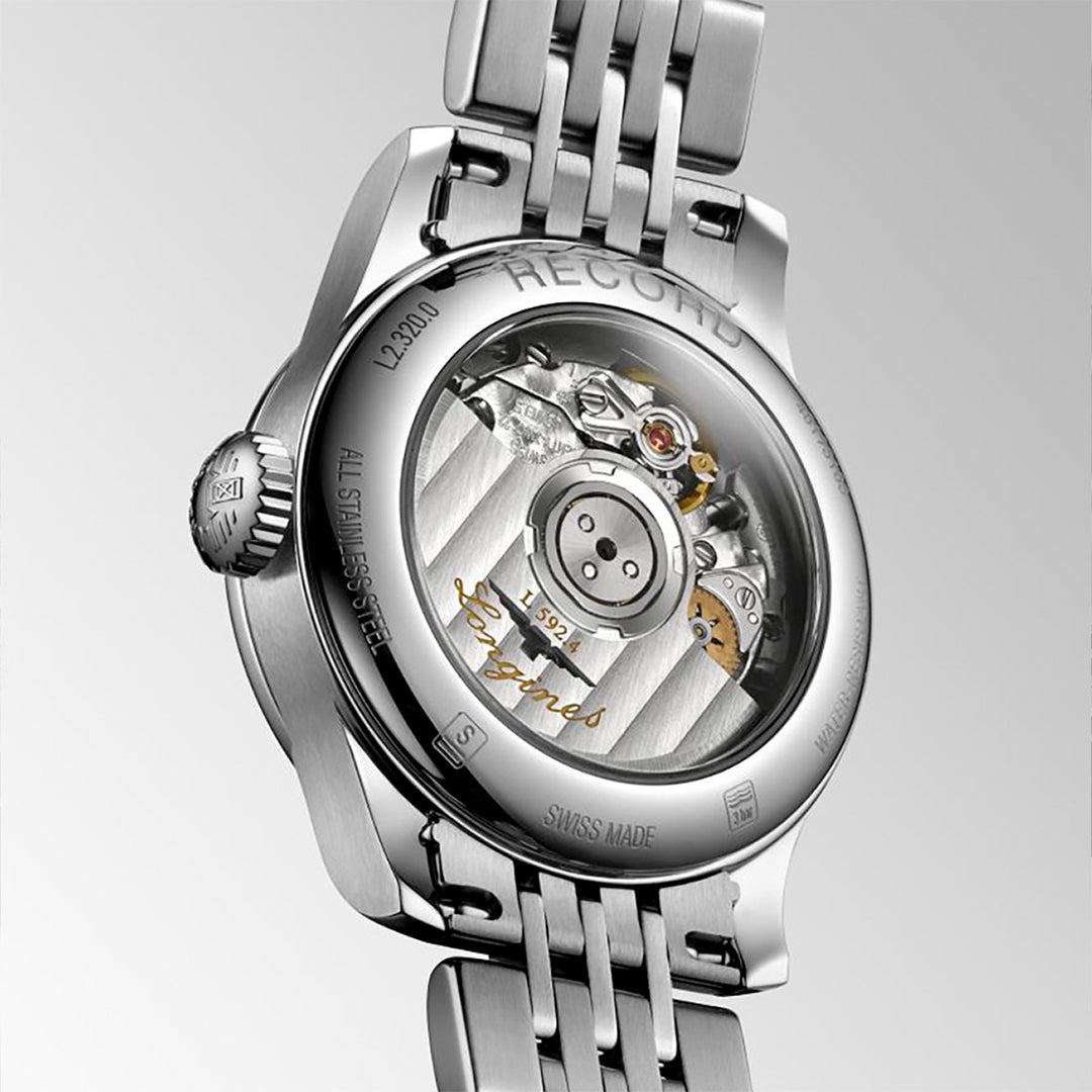 Longines Record Mother of Pearl Automatic Ladies Watch