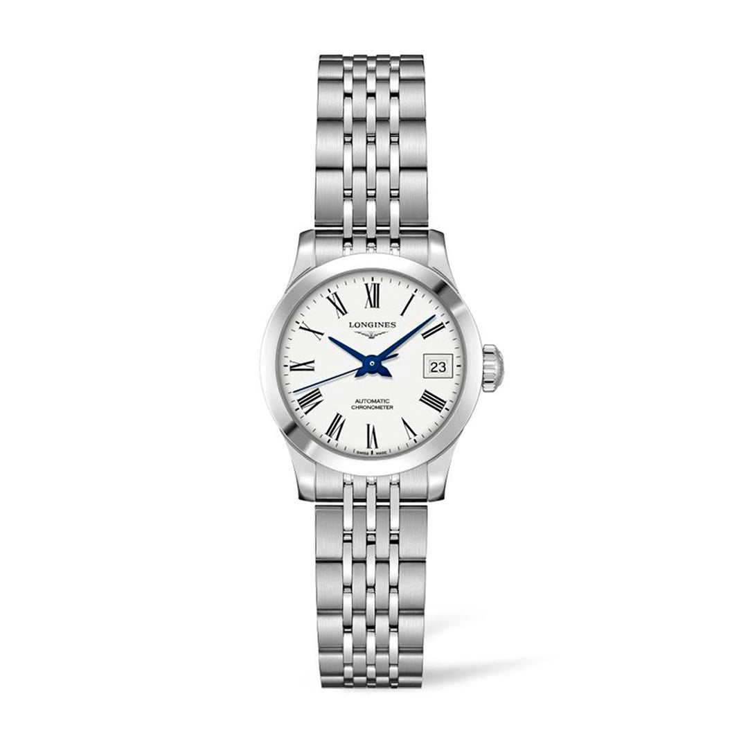 Longines Record Automatic Silver Ladies Watch
