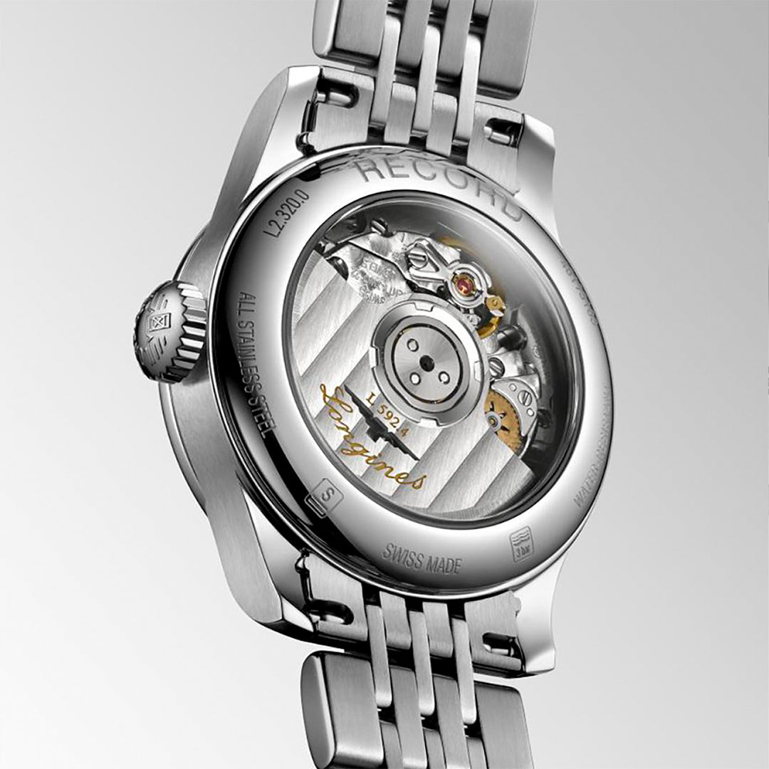 Longines Record Automatic Silver Ladies Watch