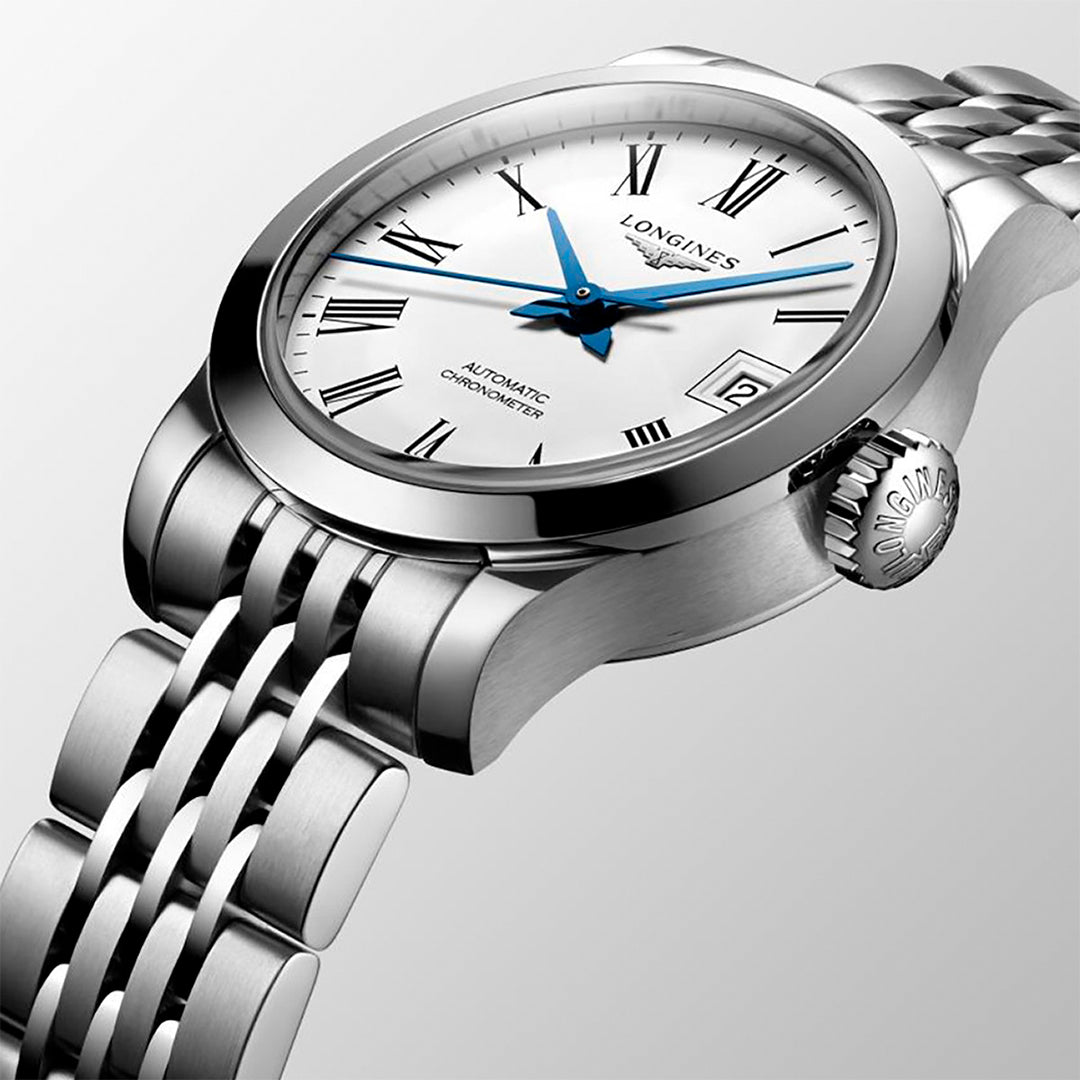 Longines Record Automatic Silver Ladies Watch