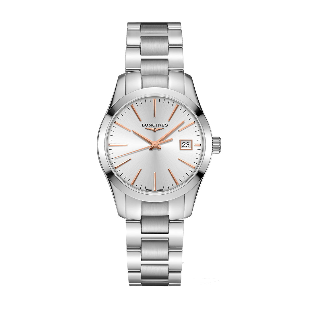 Longines Conquest Silver Ladies Watch