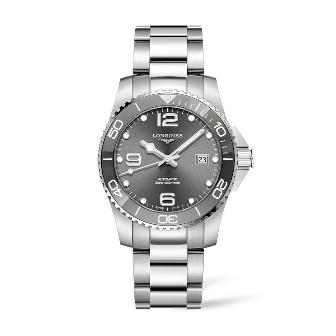 Longines HydroConquest Silver Mens Watch