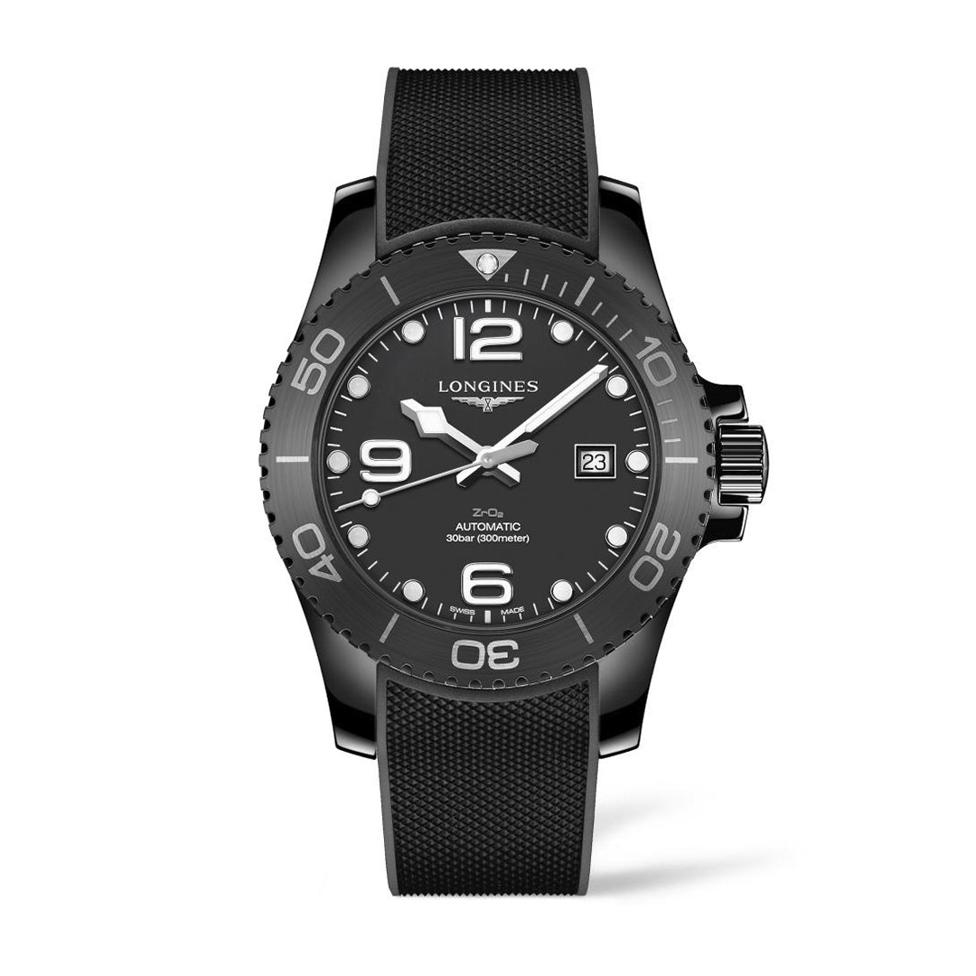 Longines HydroConquest Automatic Black Mens Watch