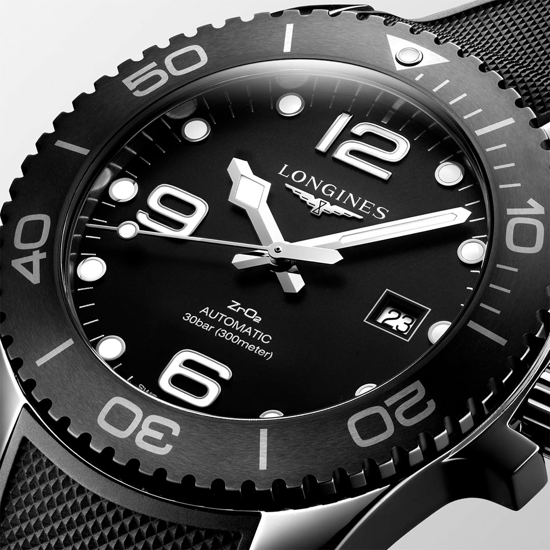 Longines HydroConquest Automatic Black Mens Watch