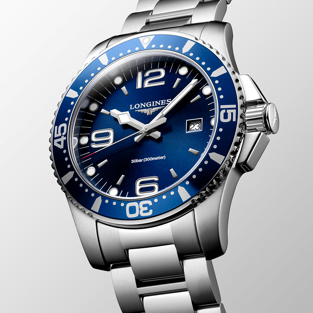 Longines HydroConquest Silver Mens Watch