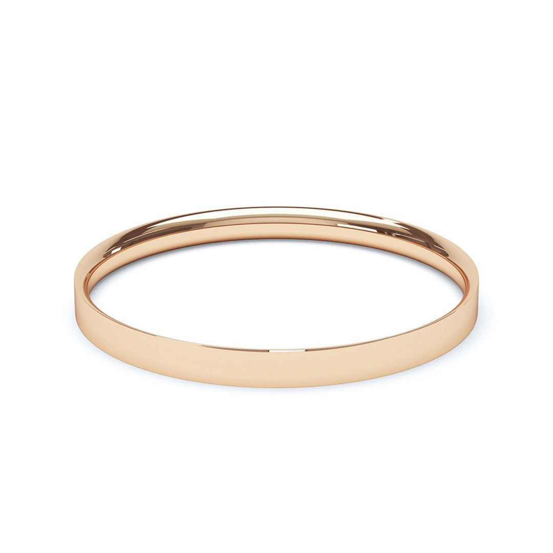2.0mm 18ct Rose Gold Flat Court Wedding Band