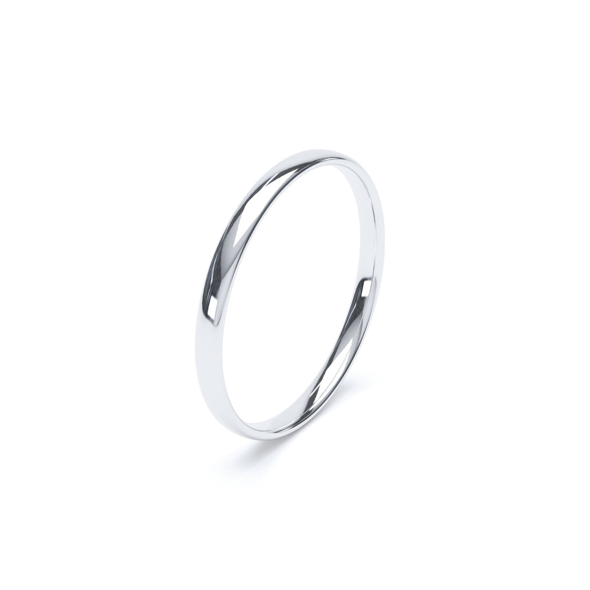2.5mm modern court platinum wedding band