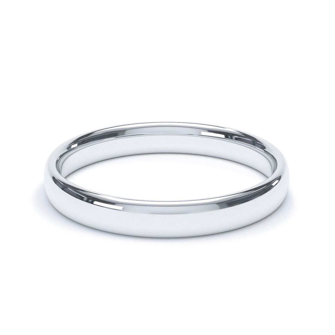 3.0mm Platinum Classic Court Wedding Band