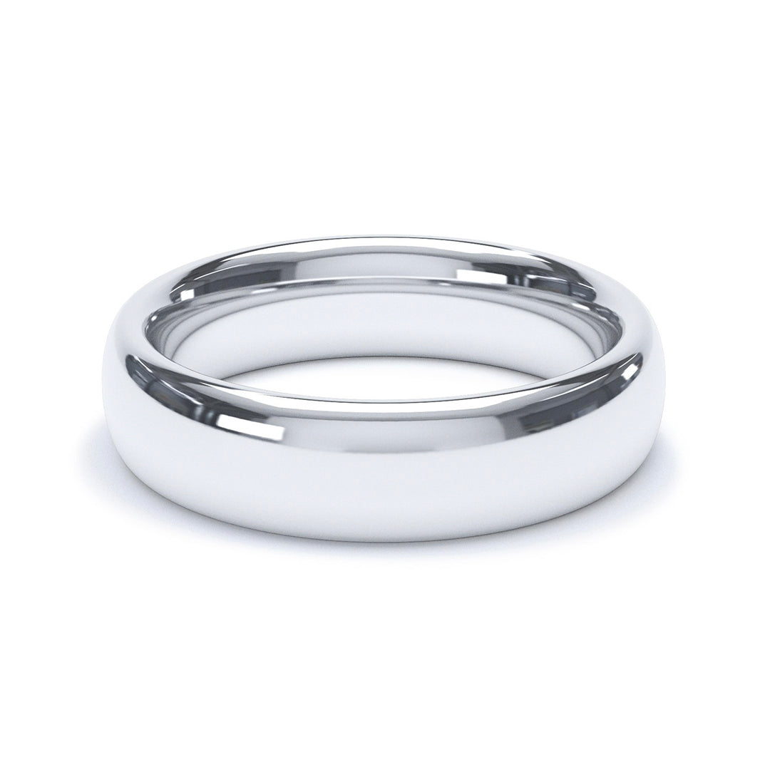 5.0mm Platinum Classic Court Wedding Band