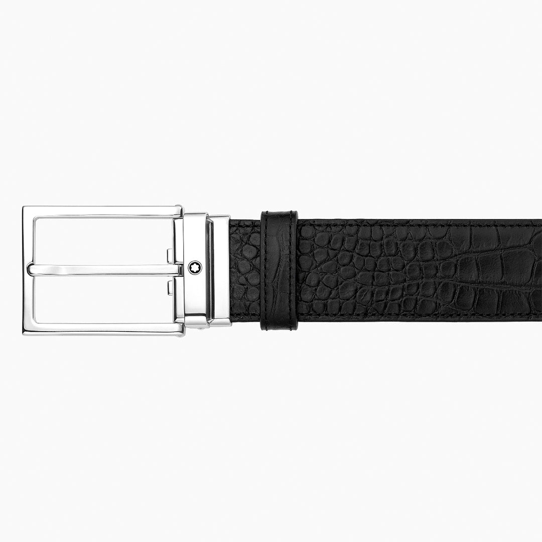 Montblanc Square Pin Buckle Black Belt