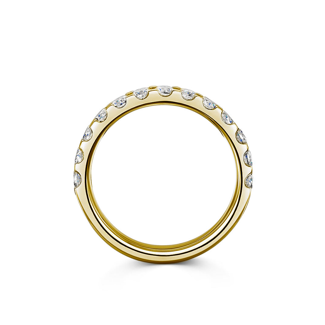 Embrace 18ct Yellow Gold 1.00ct Half Diamond Band