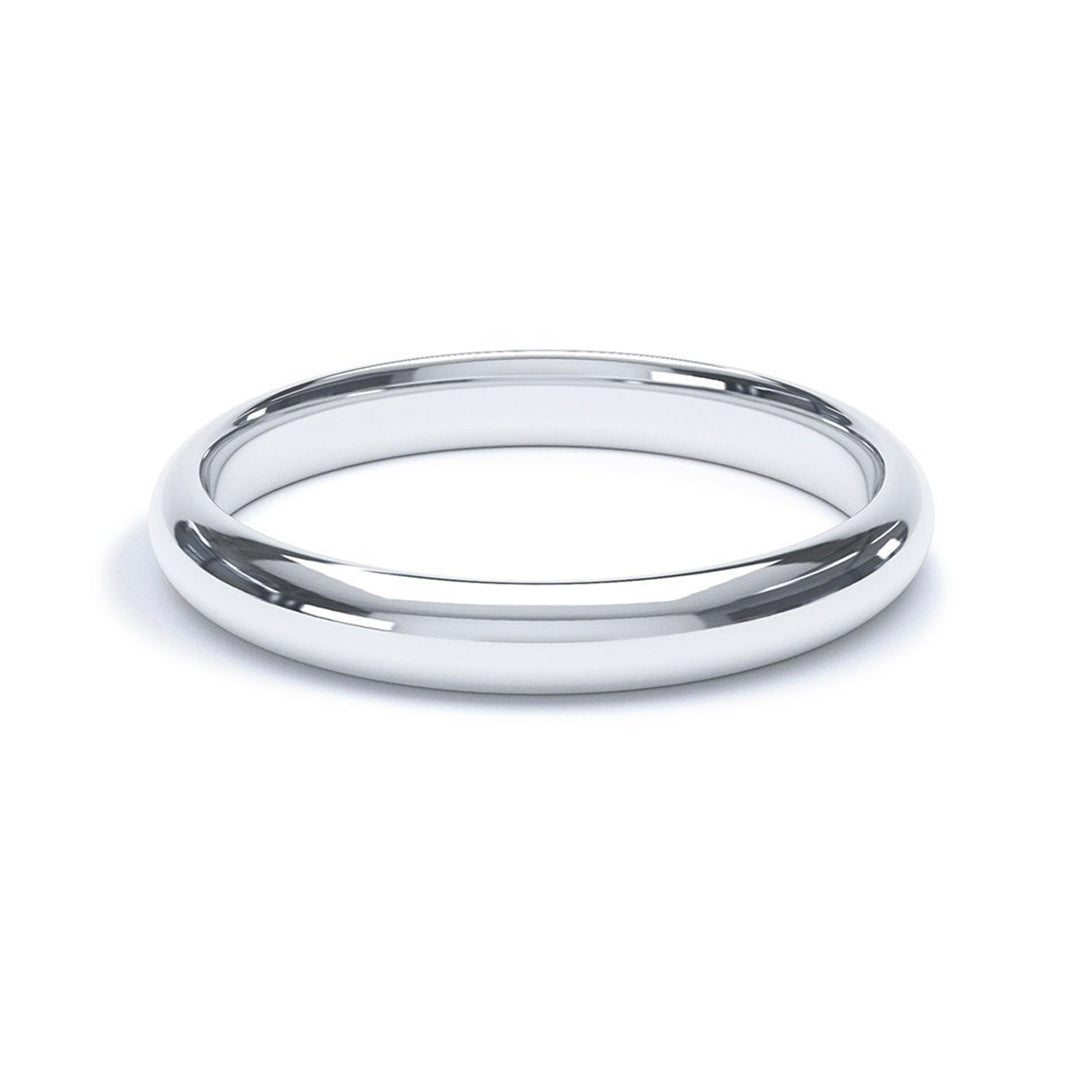 3.0mm Platinum Modern Court wedding Band