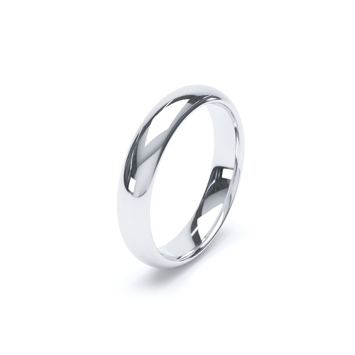 4mm modern court platinum band