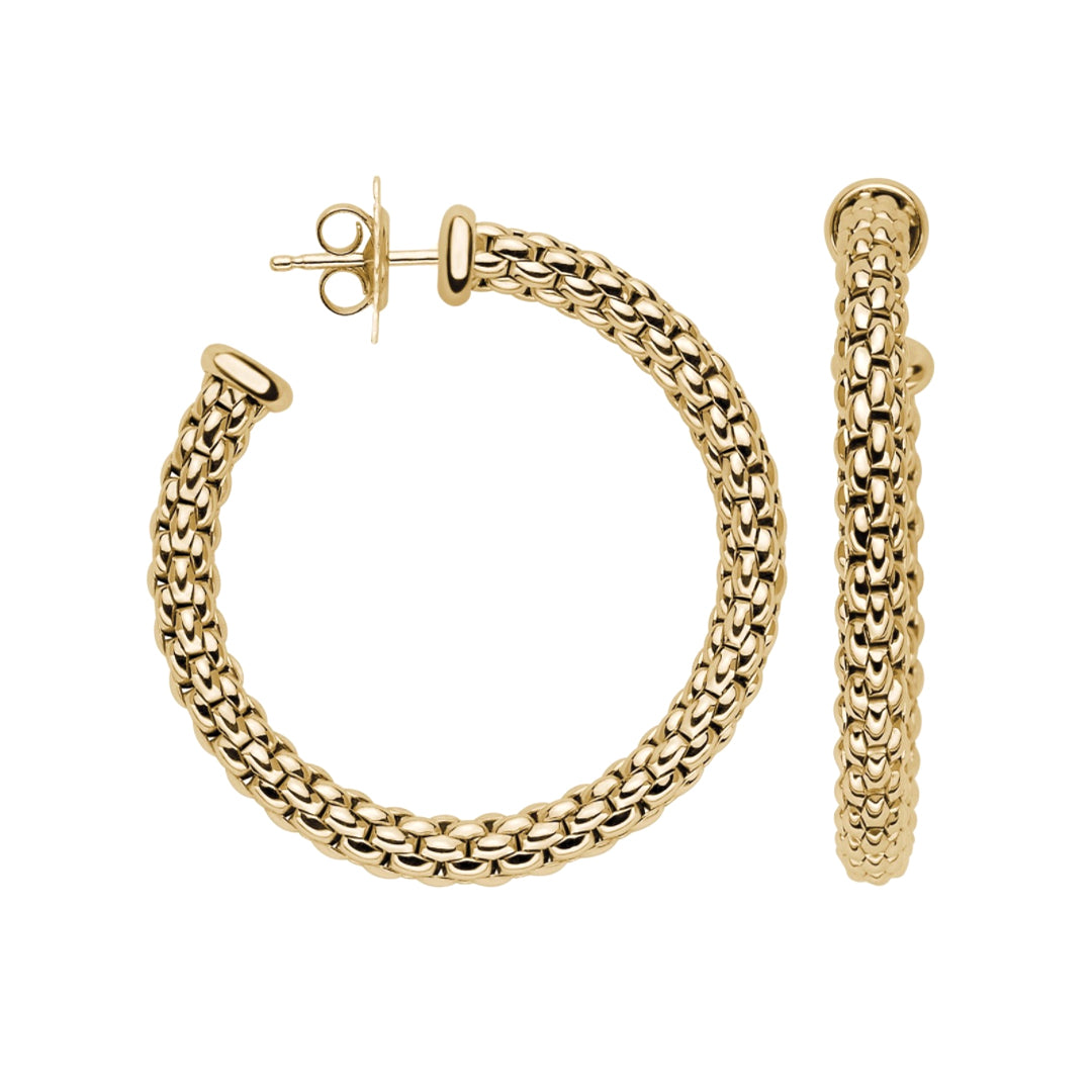 Fope Essentials 18ct Yellow Gold Hoop Earrings