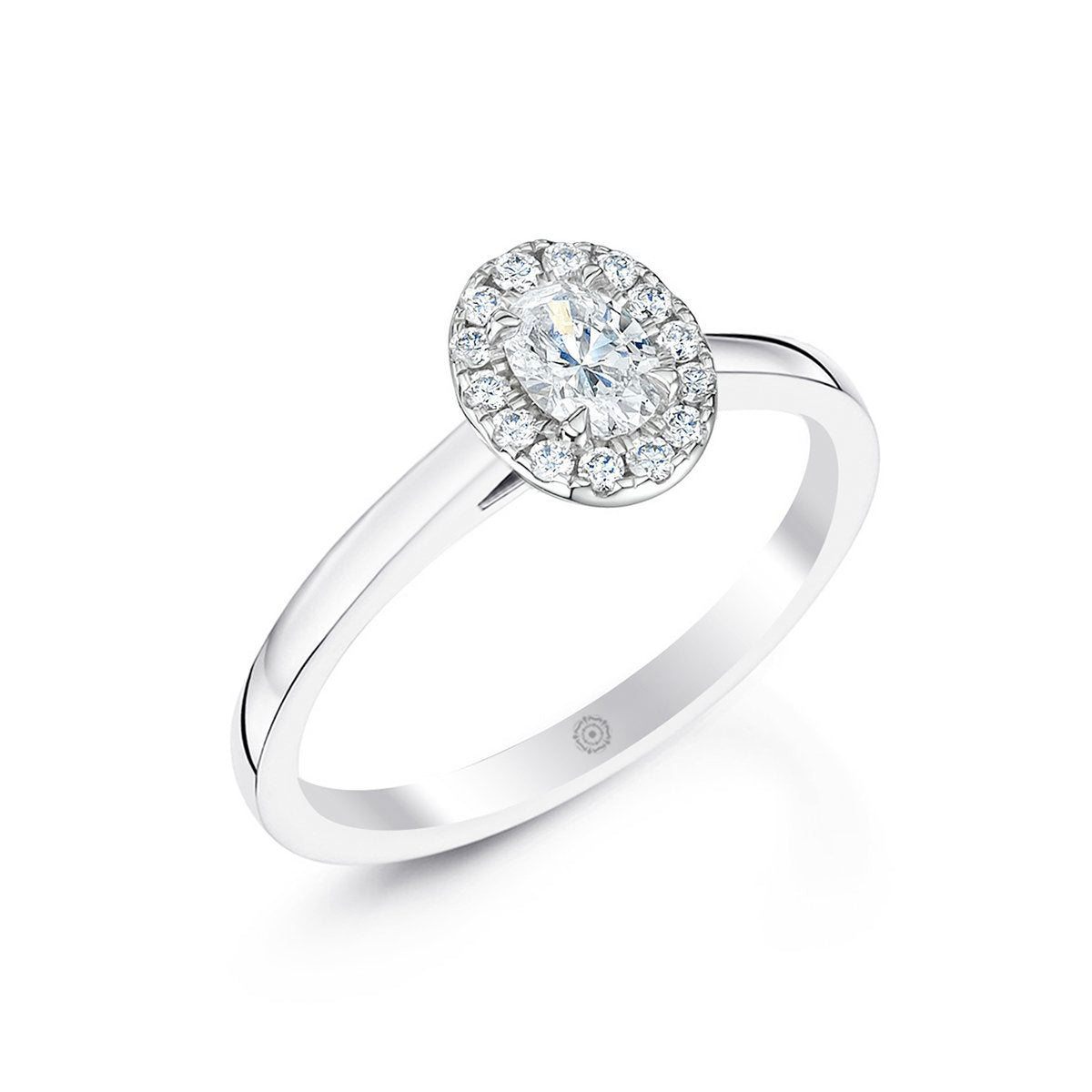 Oval Cut Halo Engagement Ring