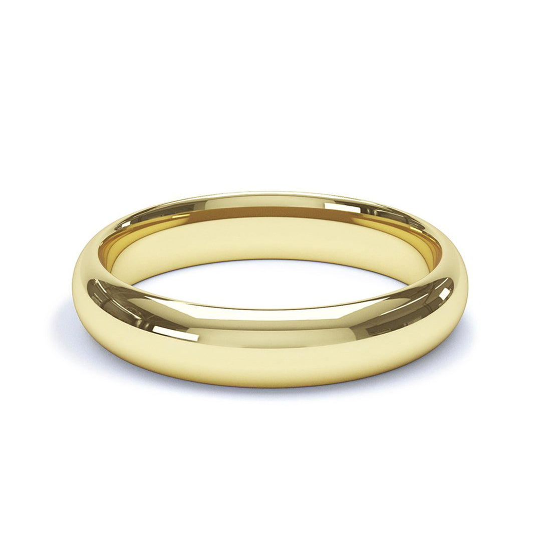 4.0mm 18ct Yellow Gold Modern Court Wedding Band