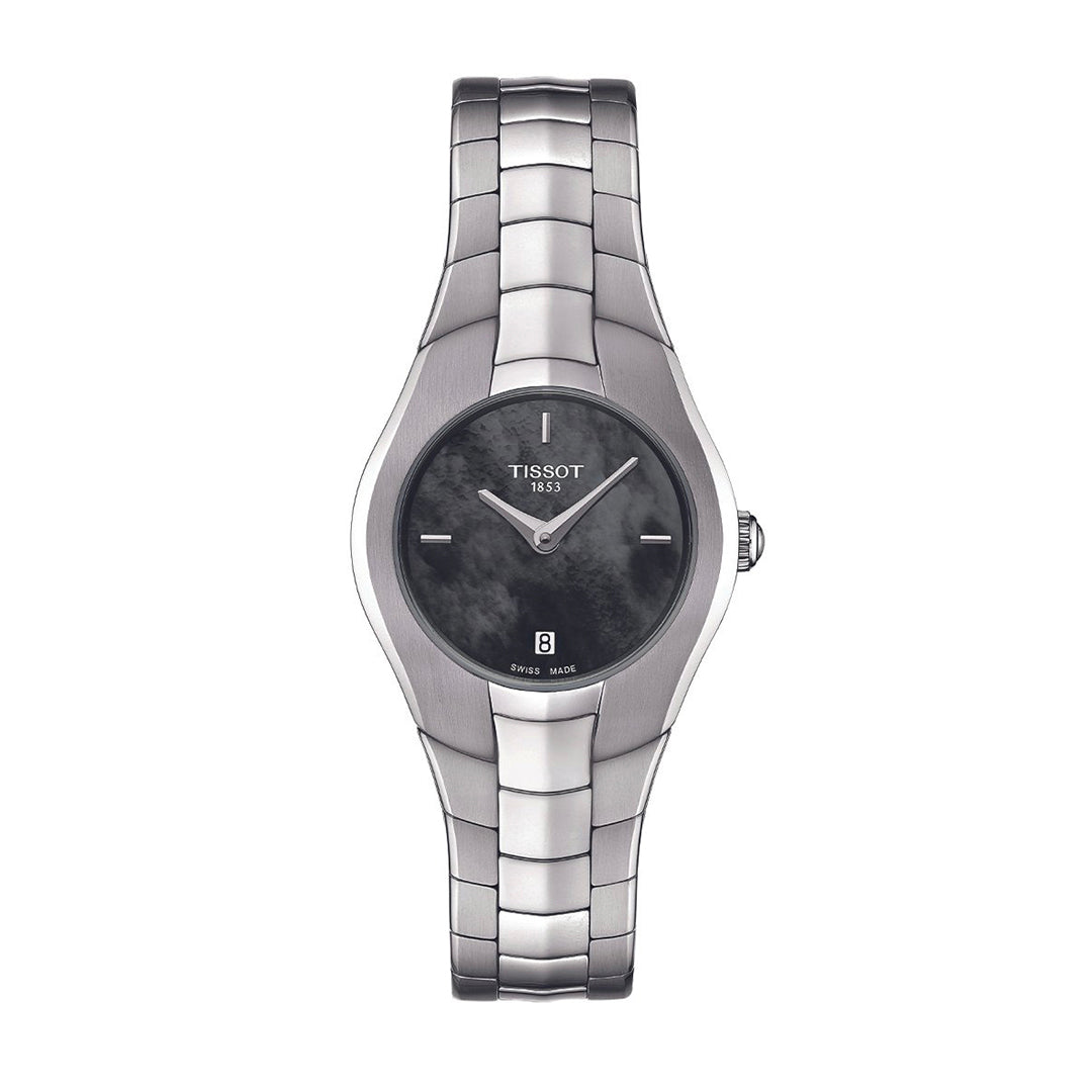 Tissot T-Round Black Mother of Pearl Ladies Watch