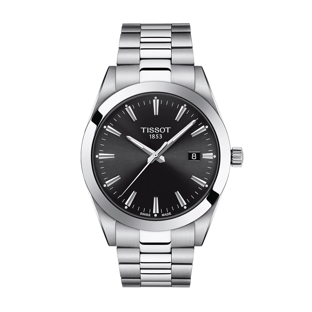 Tissot T-Classic Gentleman Black Silver Mens Watch