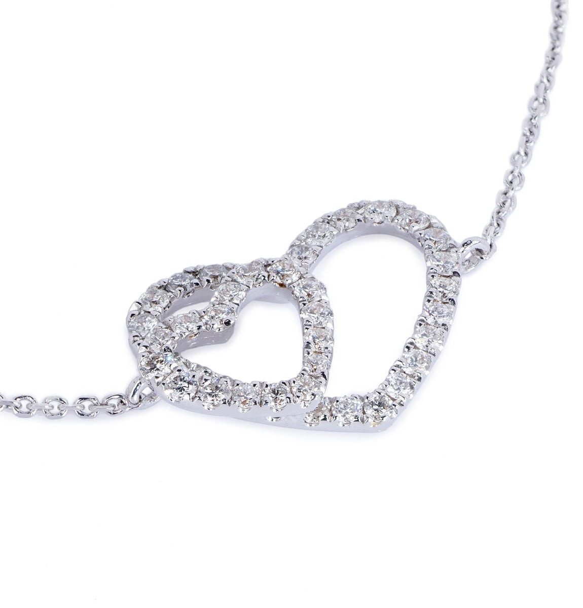Bradleys Pave Diamond and White Gold Love Bracelet