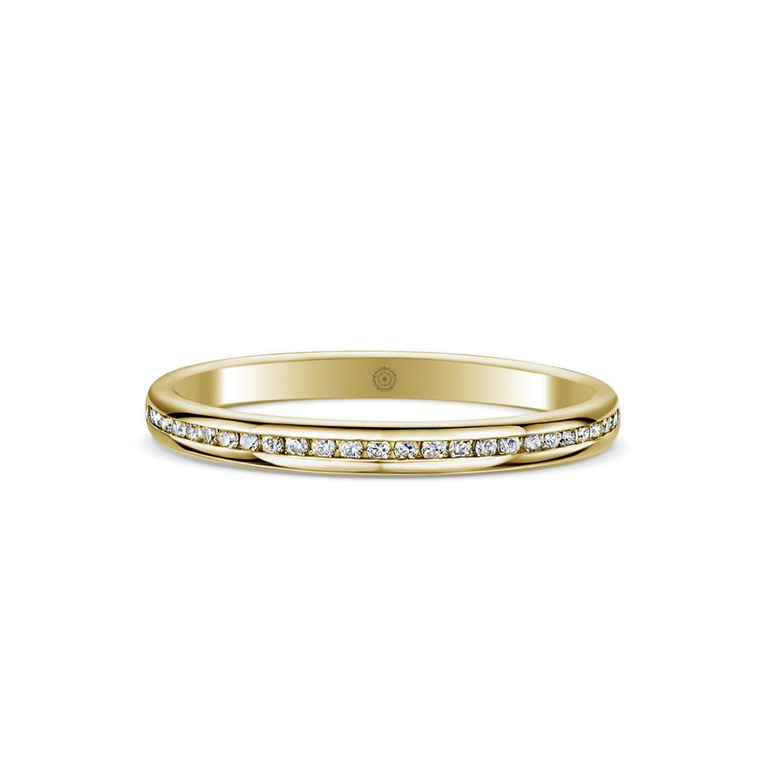 Beloved 18ct Yellow Gold 0.15ct Half Diamond Band