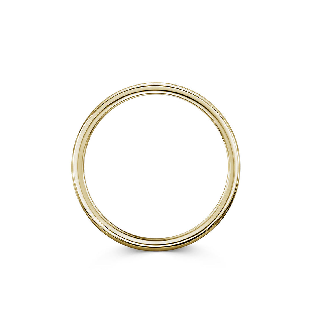 Beloved 18ct Yellow Gold 0.15ct Half Diamond Band