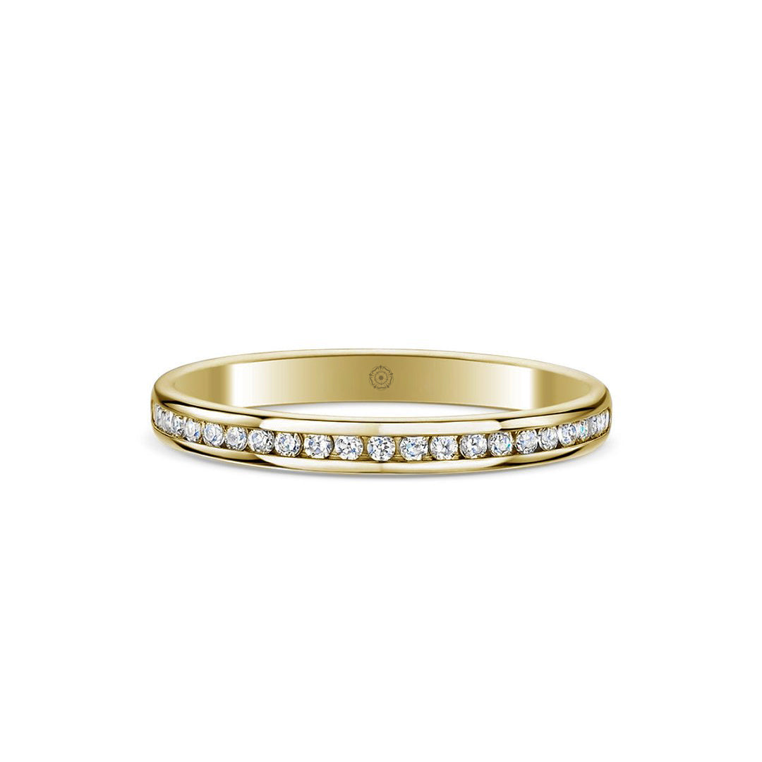 Beloved 18ct Yellow Gold 0.20ct Half Diamond Band