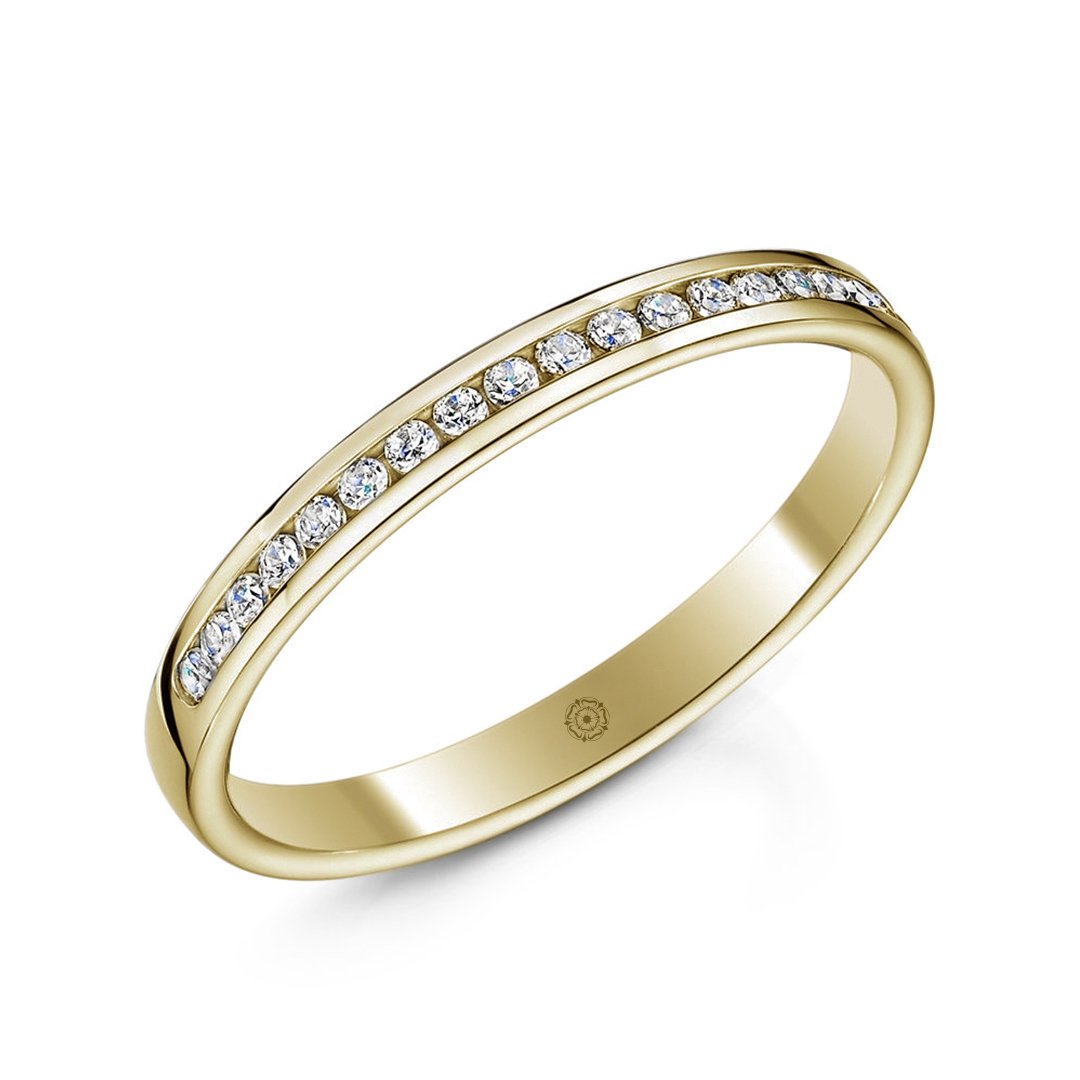 Beloved Platinum 0.20ct Half Diamond Band