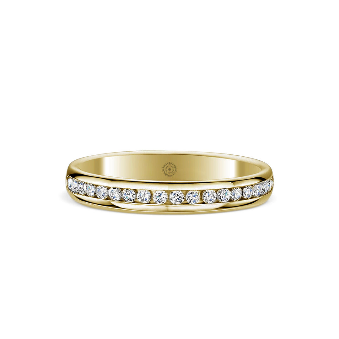 Beloved 18ct Yellow Gold 0.25ct Half Diamond Band