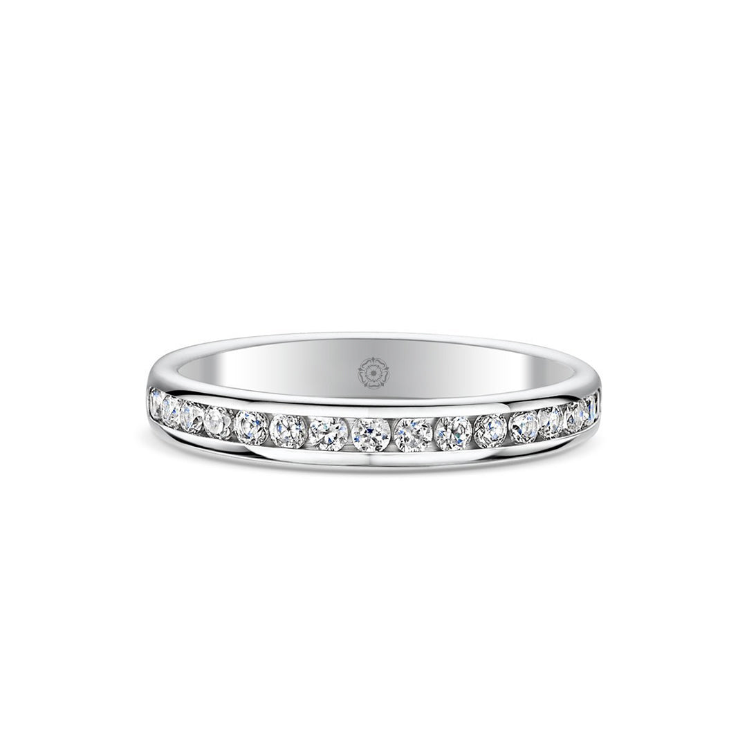 Beloved Platinum 0.33ct Half Diamond Band