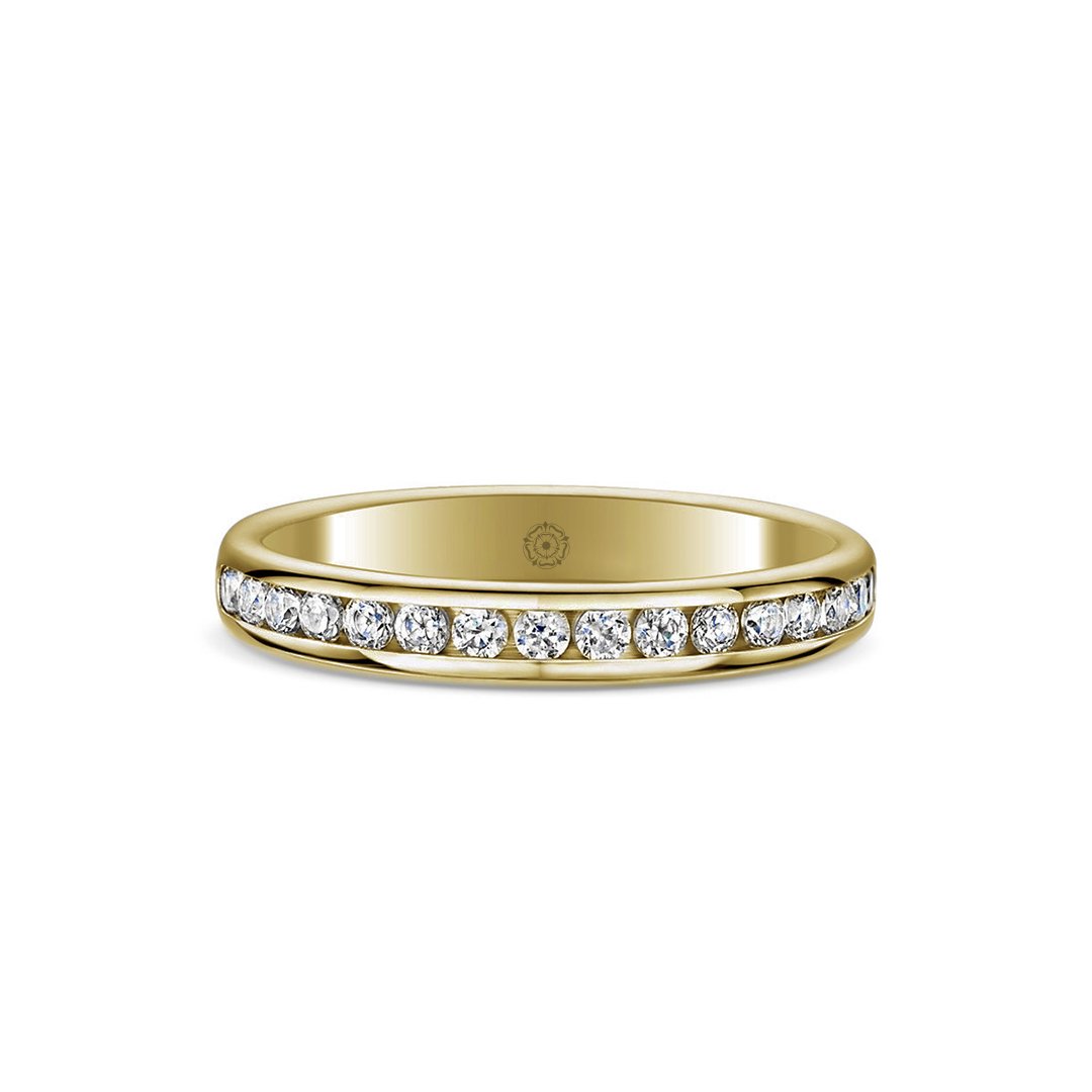 Beloved Platinum 0.33ct Half Diamond Band