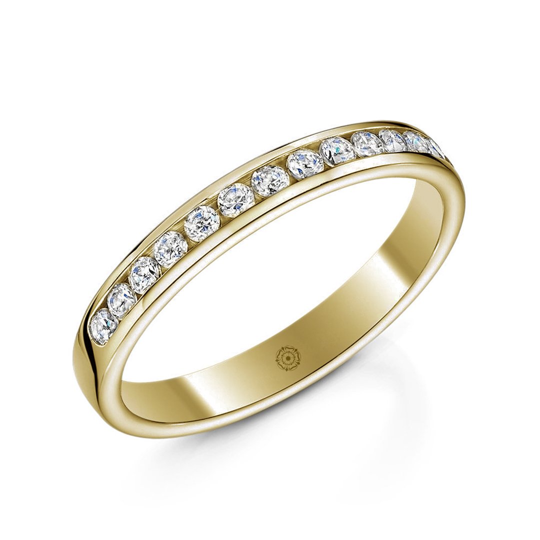 Beloved Platinum 0.33ct Half Diamond Band