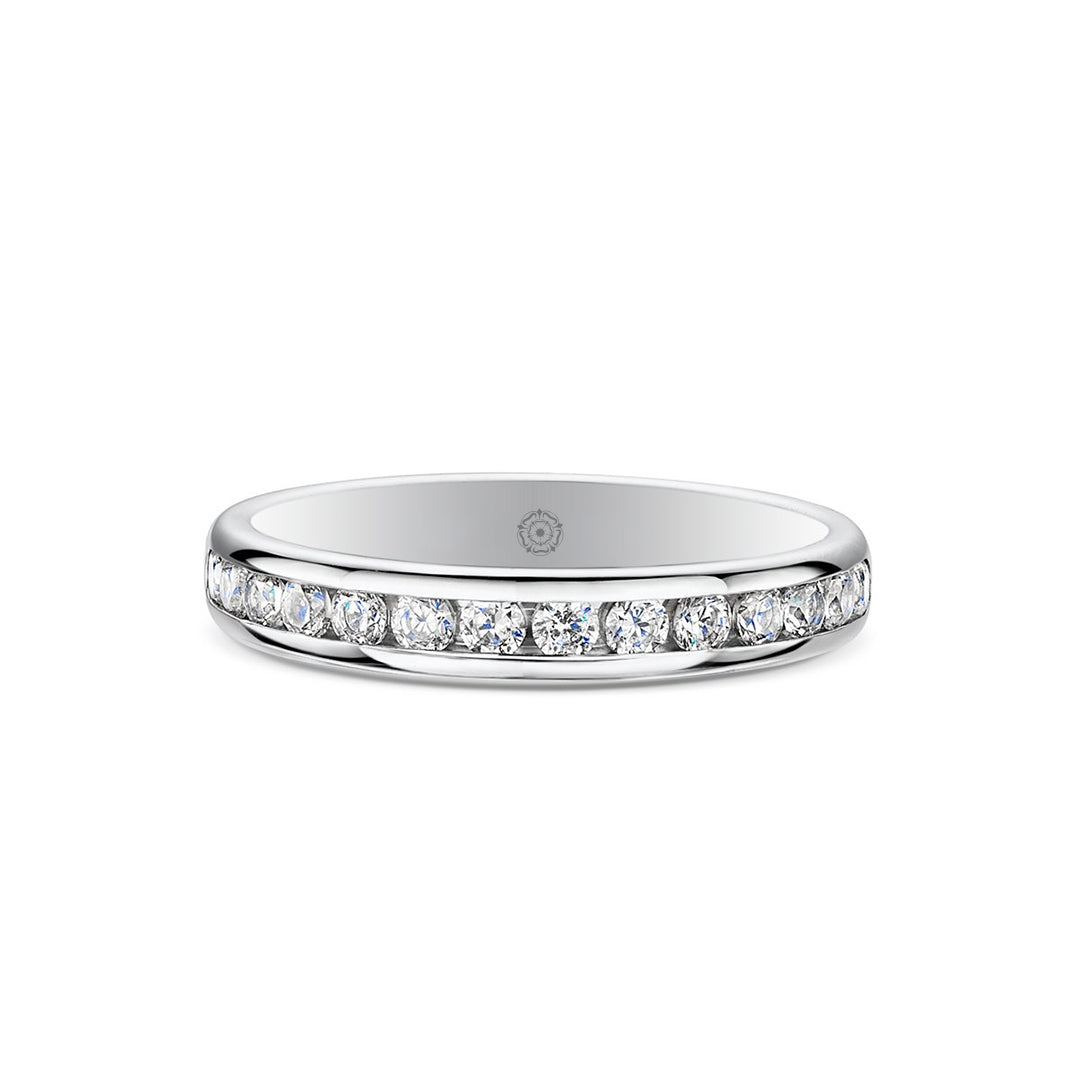 Beloved Platinum 0.50ct Half Diamond Band