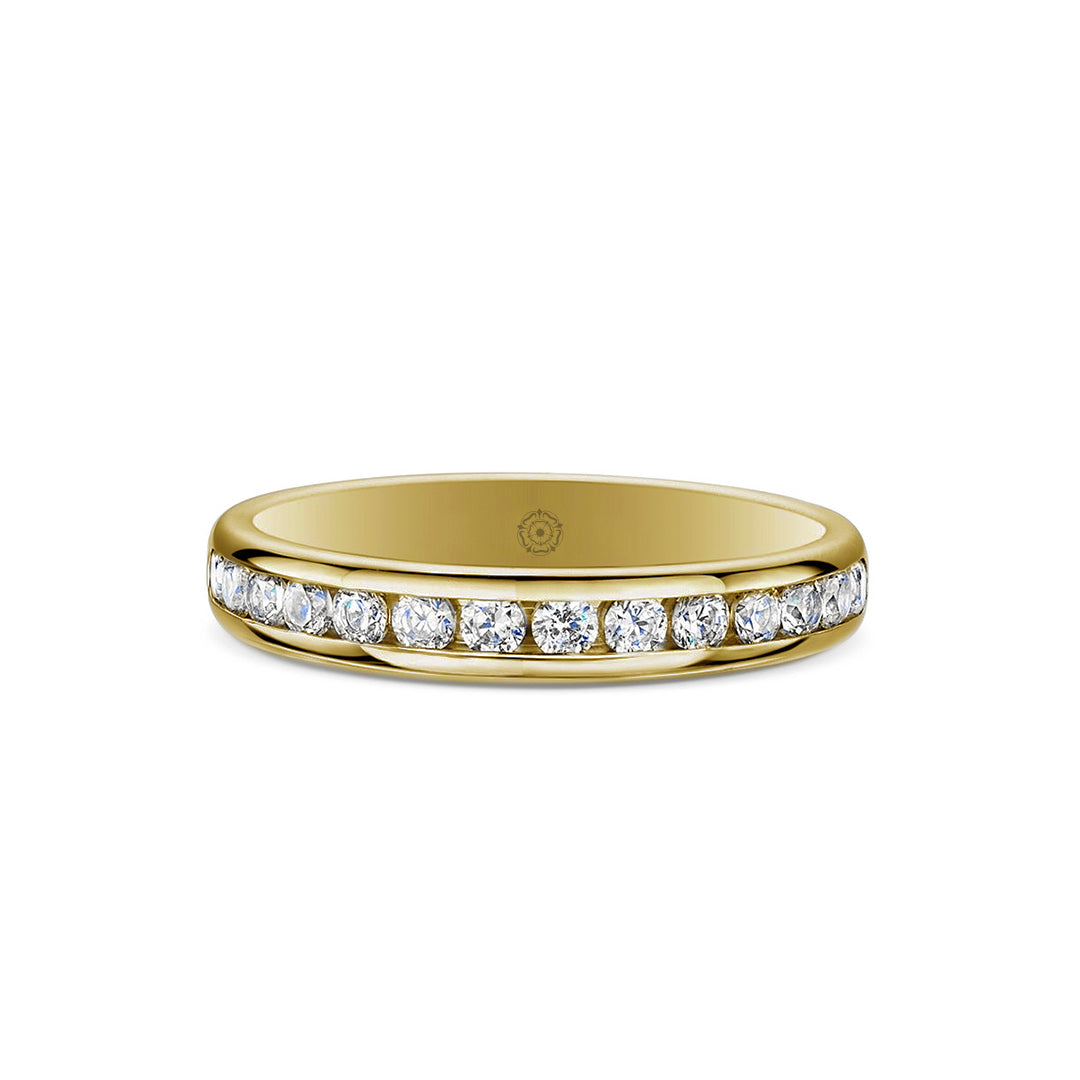 Beloved 18ct Yellow Gold 0.50ct Half Diamond Band