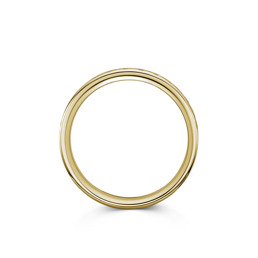 Beloved 18ct Yellow Gold 0.50ct Half Diamond Band