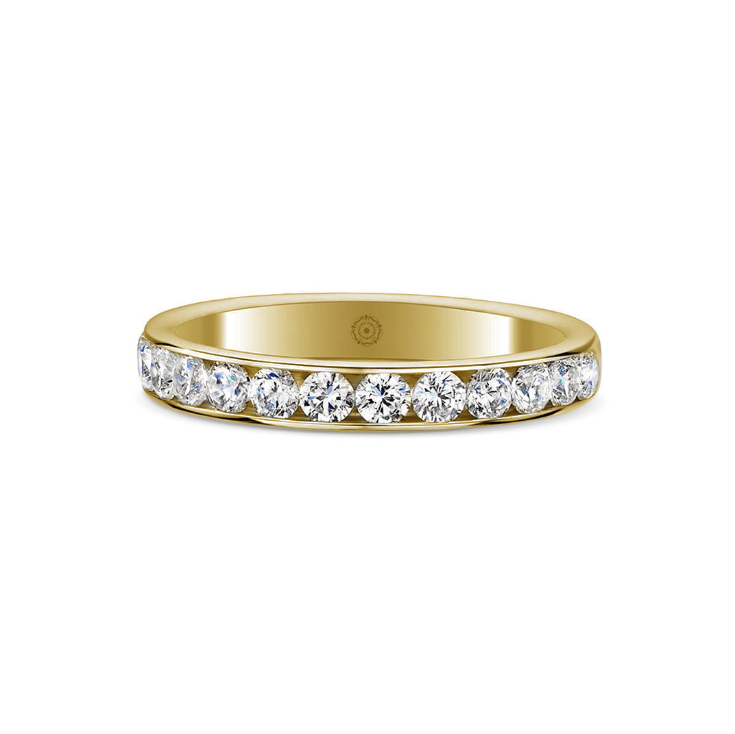 Beloved 18ct Yellow Gold 0.75ct Half Diamond Band