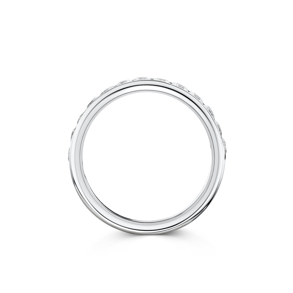 Beloved Platinum 0.75ct Half Diamond Band