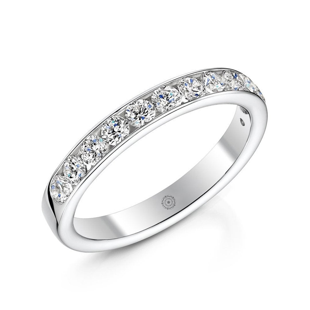 Beloved 18ct Yellow Gold 0.75ct Half Diamond Band